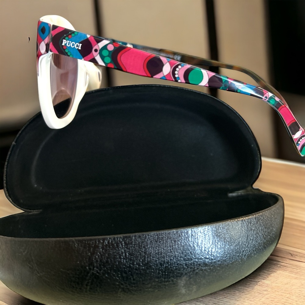 Emilio Pucci New Chic Italian Designer Oversized Cat-Eye Sunglasses - Picture 3 of 3